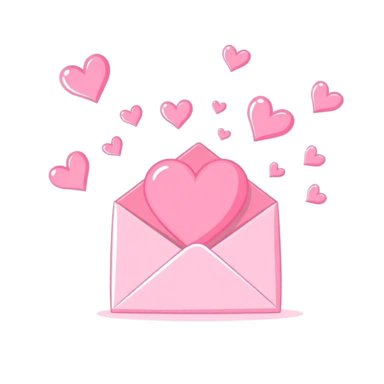Envelope com corações